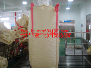 Chine Le beige de résine de PVC le volume de 2 tonnes met en sac avec de la résine de PVC de bec de dessus et de bas fournisseur