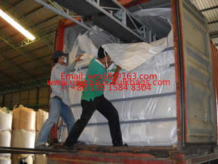 Chine La bande de conveyeur chargeant le sac de revêtement de conteneur tissé par pp pour des nourritures aiment le soja, malt, maïs, riz, grain, blé, orge fournisseur